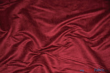 Load image into Gallery viewer, Suede Fabric | Microsuede | 40 Colors | 60&quot; Wide | Faux Suede | Upholstery Weight, Tablecloth, Bags, Pouches, Cosplay, Costume | Wholesale Bolt | Fabric mytextilefabric Bolts Wine 