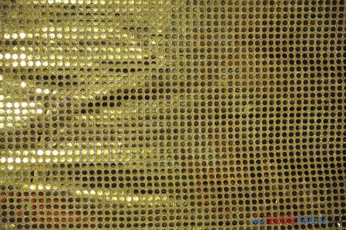 Confetti Dot Sequins Fabric | 6mm Sequins Fabric | 45" Wide | Glued 6mm Sequins Fabric | Costume Cosplay Fashion Decoration | Fabric mytextilefabric Yards Gold 