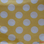 Load image into Gallery viewer, Polka Dot Satin | Soft Satin Polka Dot Charmeuse Fabric | 60&quot; Wide | Fabric mytextilefabric Yards Yellow Polka Dot 
