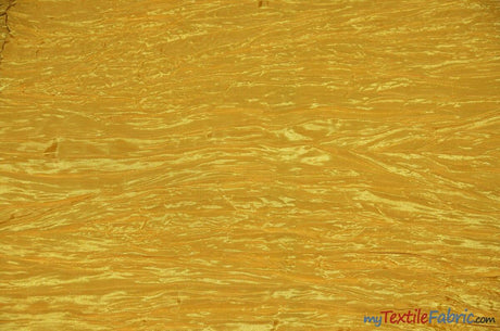 Crease Taffeta Fabric | Crush Taffeta | 52" Wide | Wholesale Bolt | Multiple Colors | Fabric mytextilefabric Bolts Yellow 