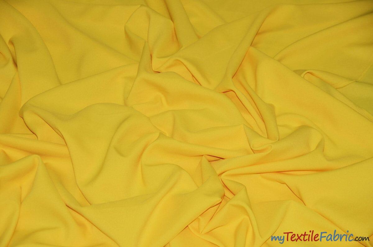 Extra Wide Polyester Fabric | 120" Wide Polyester Fabric | 120" Polypoplin for Tablecloths, Drapery, and Curtains | Fabric mytextilefabric Yards Yellow 