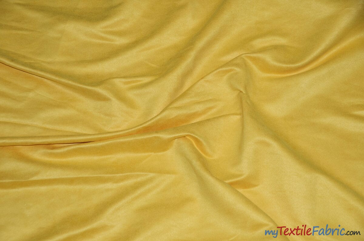 Suede Fabric | Microsuede | 40 Colors | 60" Wide | Faux Suede | Upholstery Weight, Tablecloth, Bags, Pouches, Cosplay, Costume | Sample Swatch | Fabric mytextilefabric Sample Swatches Yellow 