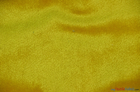 Royal Velvet Fabric | Soft and Plush Non Stretch Velvet Fabric | 60" Wide | Apparel, Decor, Drapery and Upholstery Weight | Multiple Colors | Sample Swatch | Fabric mytextilefabric Sample Swatches Yellow 