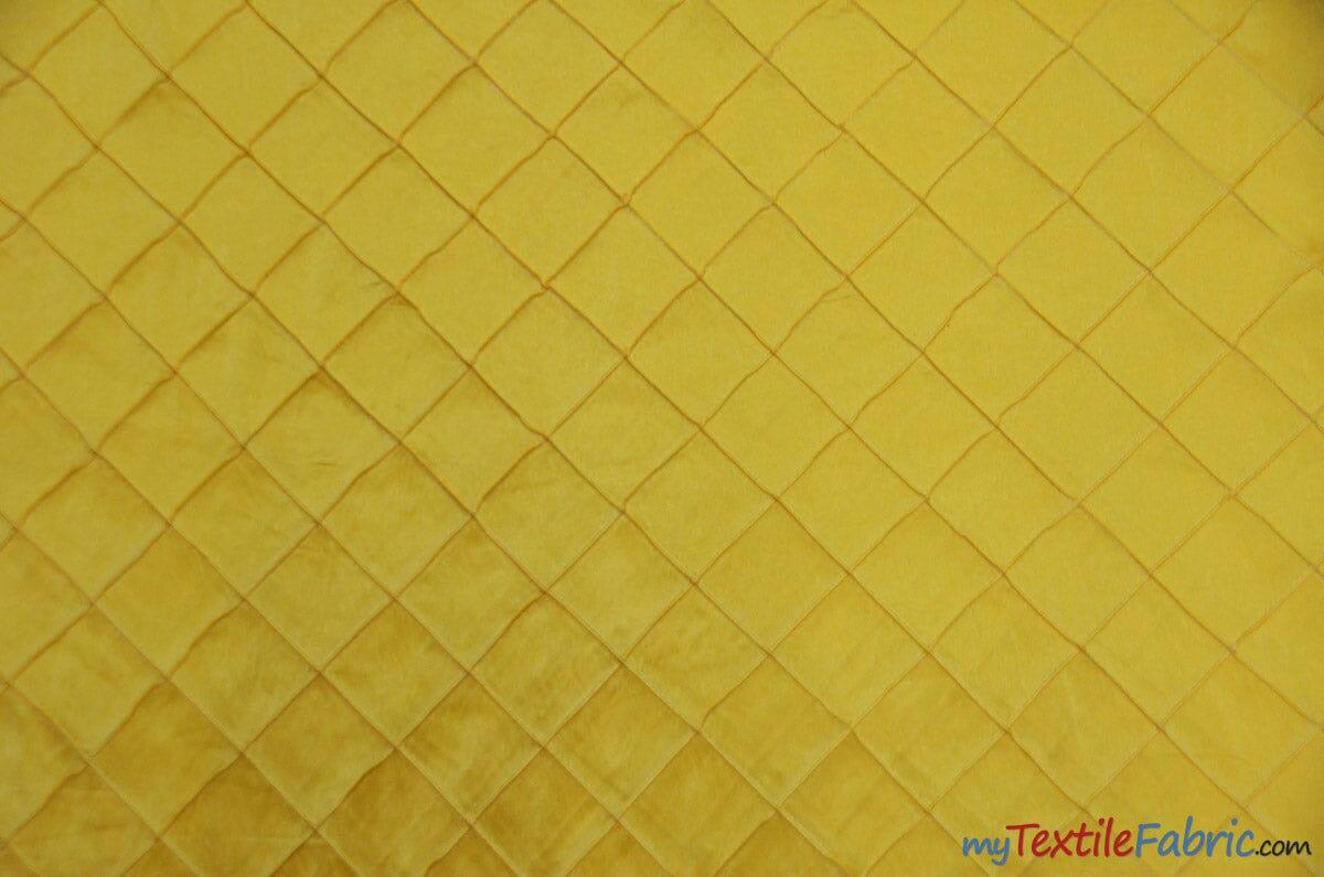 Taffeta Pintuck Fabric | 2"x2" Diamond | Diamond Taffeta Fabric | 54" Wide | Multiple Colors | Fabric mytextilefabric Yards Yellow 