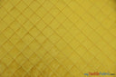 Taffeta Pintuck Fabric | 2"x2" Diamond | Diamond Taffeta Fabric | 54" Wide | Multiple Colors | Fabric mytextilefabric Yards Yellow 