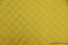 Load image into Gallery viewer, Taffeta Pintuck Fabric | 2&quot;x2&quot; Diamond | Diamond Taffeta Fabric | 54&quot; Wide | Multiple Colors | Fabric mytextilefabric Yards Yellow 