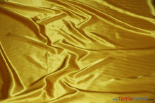 Load image into Gallery viewer, Silky Soft Medium Satin Fabric | Lightweight Event Drapery Satin | 60&quot; Wide | Economic Satin by the Wholesale Bolt | Fabric mytextilefabric Bolts Yellow 0019 