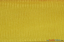 Load image into Gallery viewer, Hard Net Crinoline Fabric | Petticoat Fabric | 54&quot; Wide | Stiff Netting Fabric is Traditionally used to give Volume to Dresses Fabric mytextilefabric Yards Yellow 
