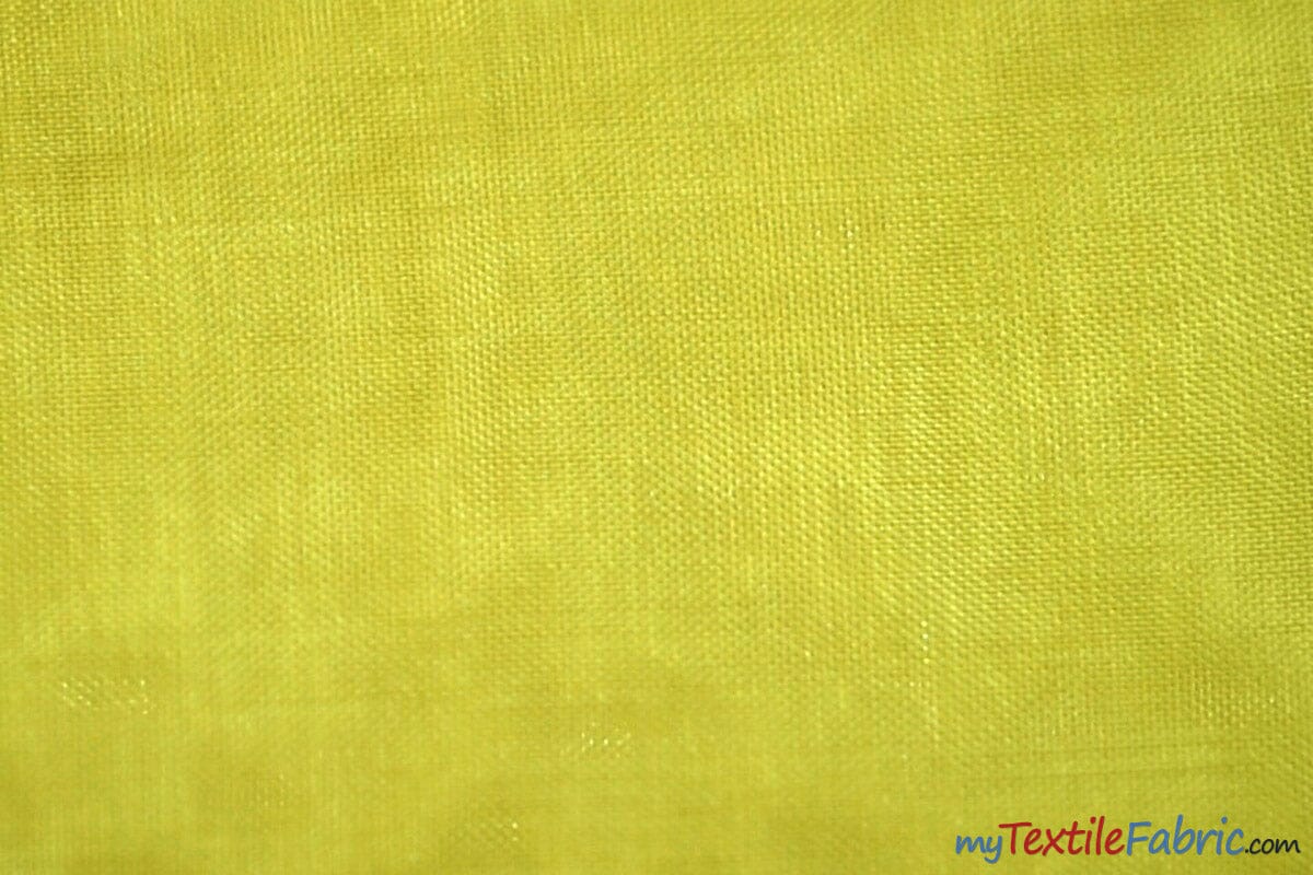 Soft and Smooth Mirror Organza Fabric | 60" Wide | Wholesale Bolt | Multiple Colors | Fabric mytextilefabric Bolts Yellow 