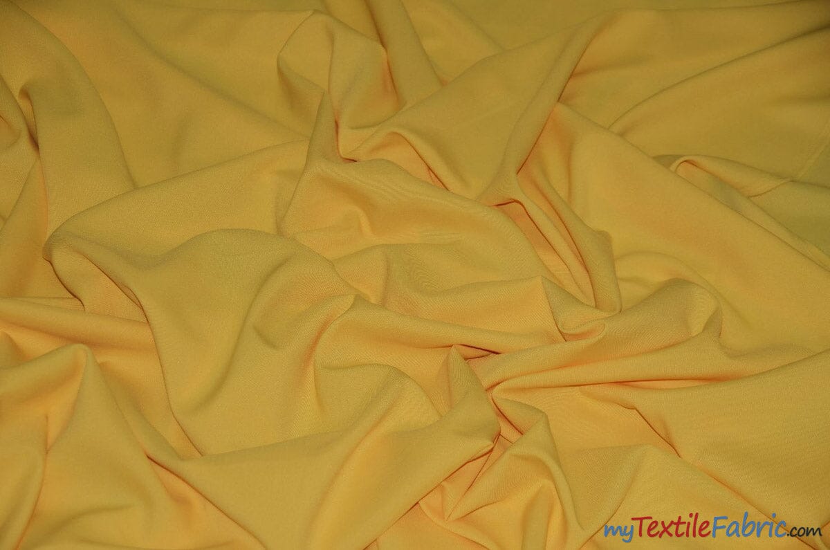 60" Wide Polyester Fabric by the Yard | Visa Polyester Poplin Fabric | Basic Polyester for Tablecloths, Drapery, and Curtains | Fabric mytextilefabric Yards Yellow 
