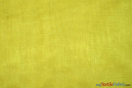 Soft and Smooth Mirror Organza Fabric | 60" Wide | Continuous Yards | Multiple Colors | Fabric mytextilefabric Yards Yellow 