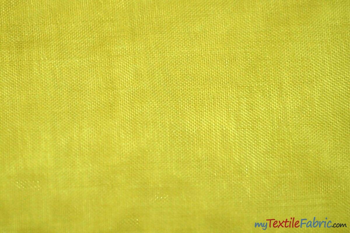 Soft and Smooth Mirror Organza Fabric | 60" Wide | Sample Swatch | Multiple Colors | Fabric mytextilefabric Sample Swatches Yellow 